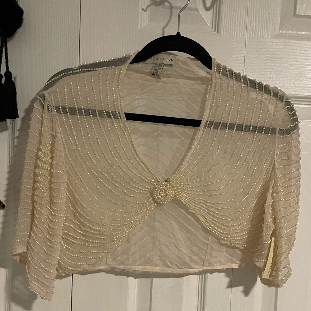 Beige beaded jacket
